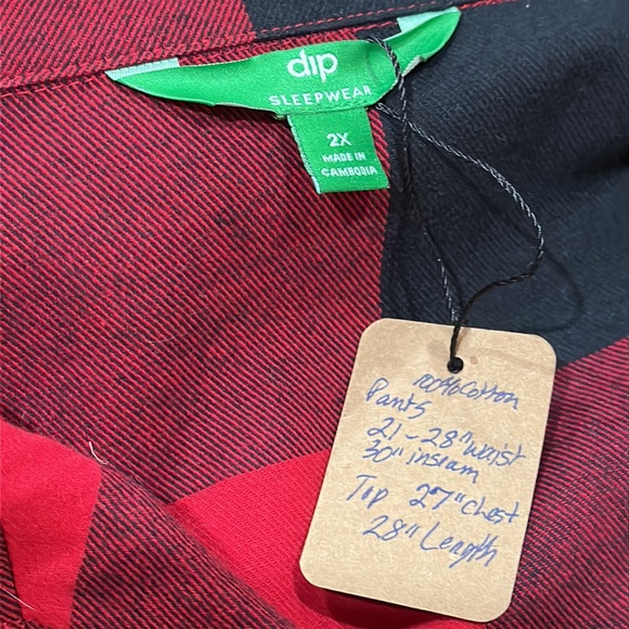 NEW 100% Cotton flannel pajamas 2-pc pants & button top womens plus sz 2X - Picture 6 of 6